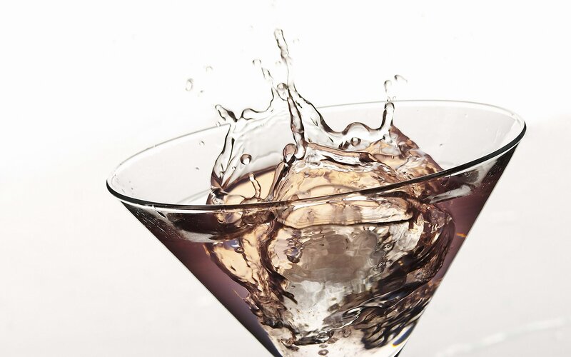 liquid splash in a glass