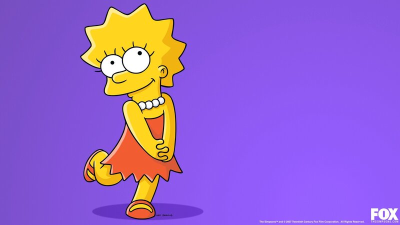 Lisa Simpson Character — Yellow, Playful