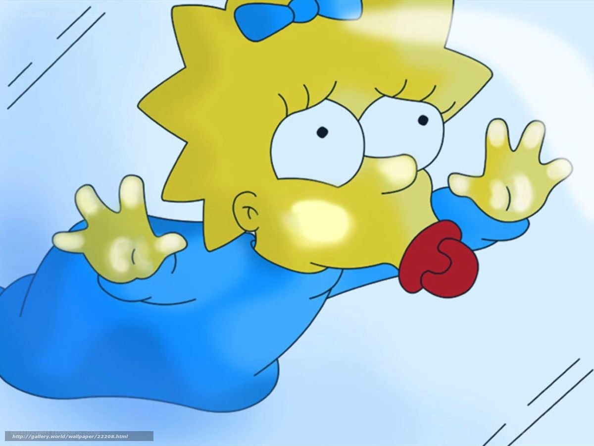Lisa Simpson flying