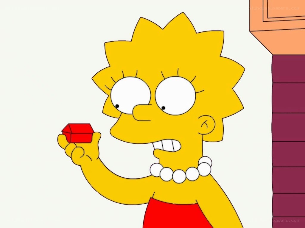 Lisa Simpson holding a box