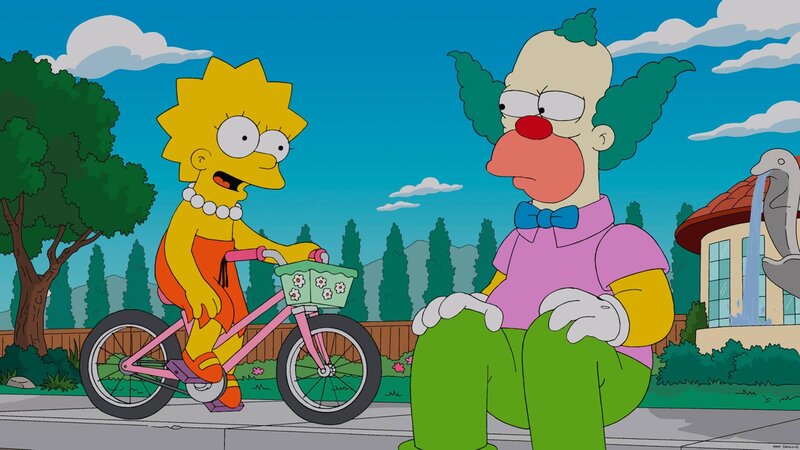 Lisa Simpson on Bicycle