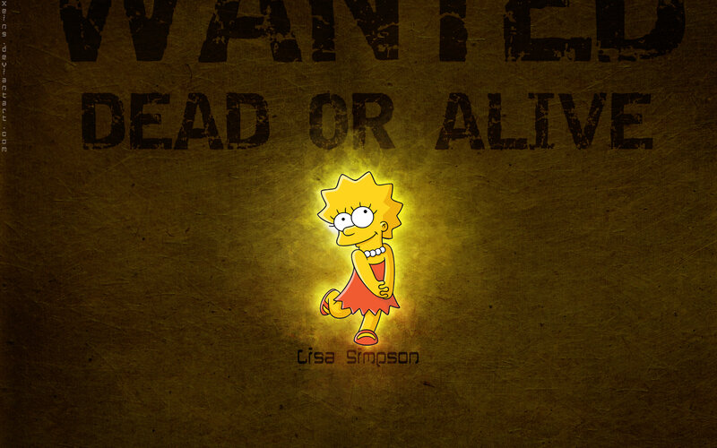 Lisa Simpson wanted poster