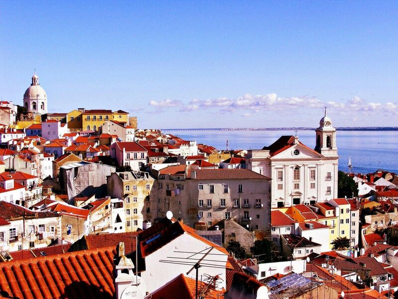 Lisbon Cityscape — Blue