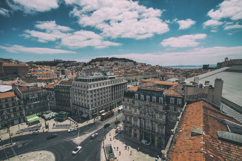 Lisbon cityscape from above
