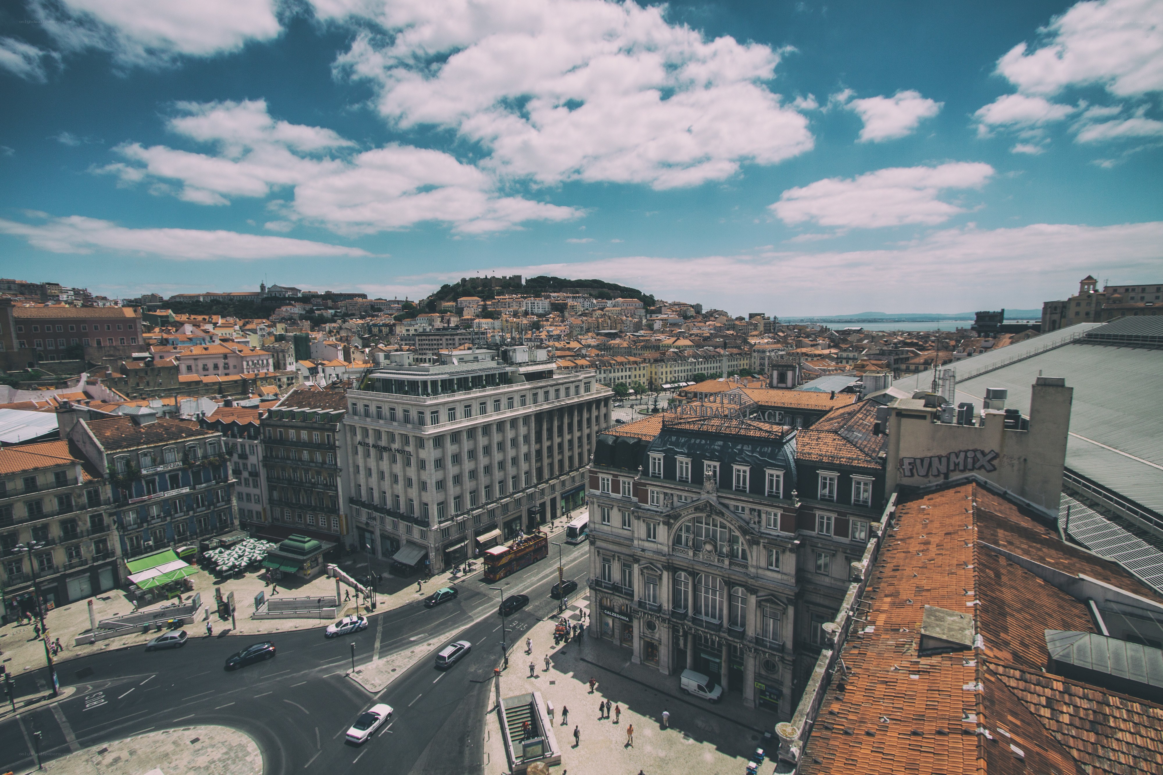 Lisbon cityscape from above