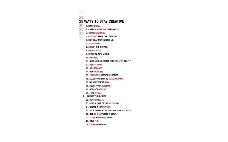 List of Creative Tips