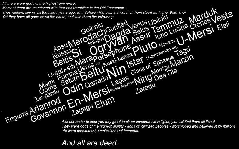 list of dead gods