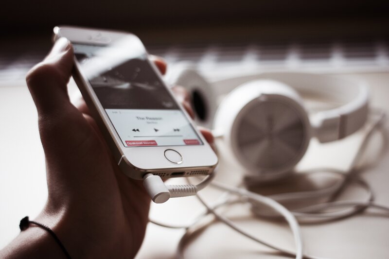 listening to music on phone
