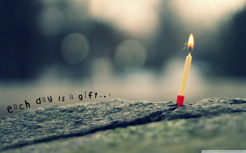 Lit Birthday Candle — Yellow