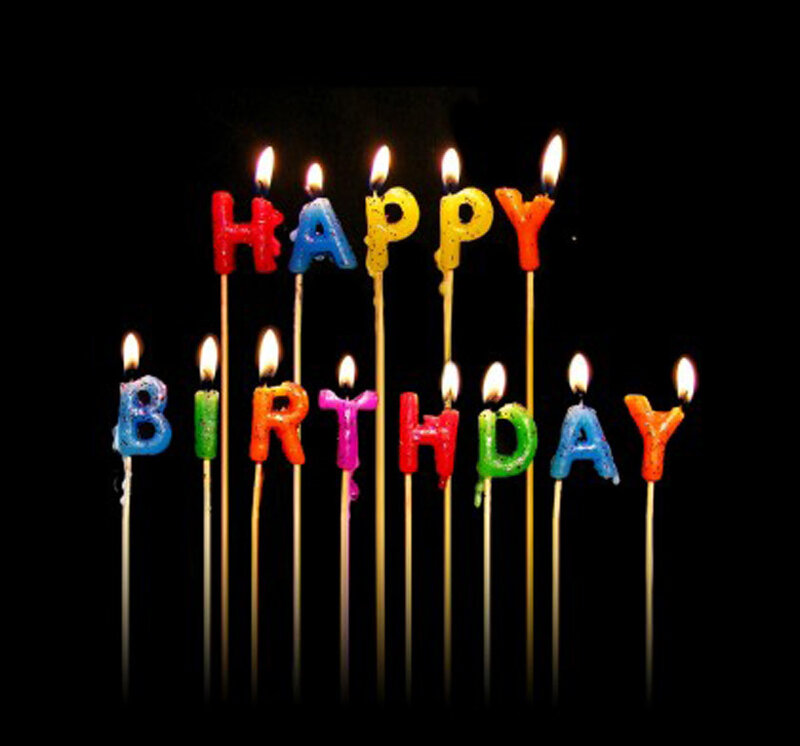 Lit Birthday Candles