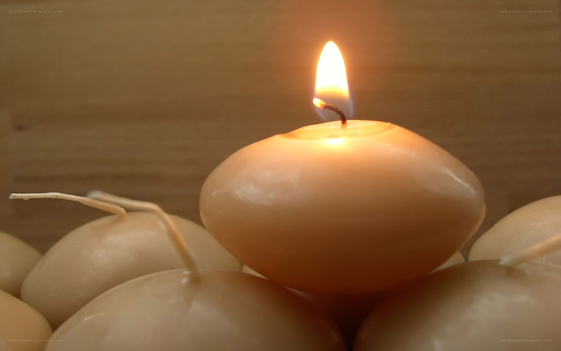 lit candle among candles