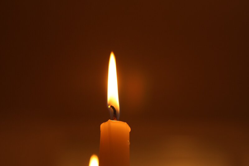 Lit Candle Flame — Orange, Calm