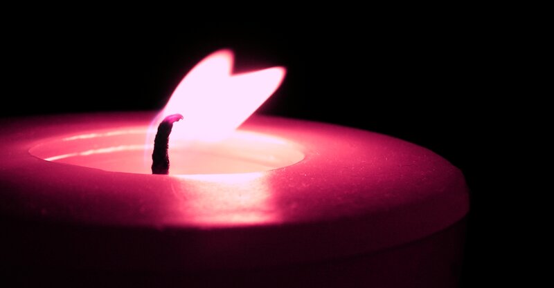 Lit Candle Flame — Pink