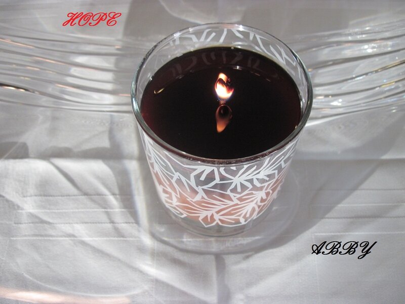 Lit Candle in Glass