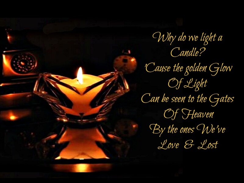 Lit Candle in Holder — Black, Somber