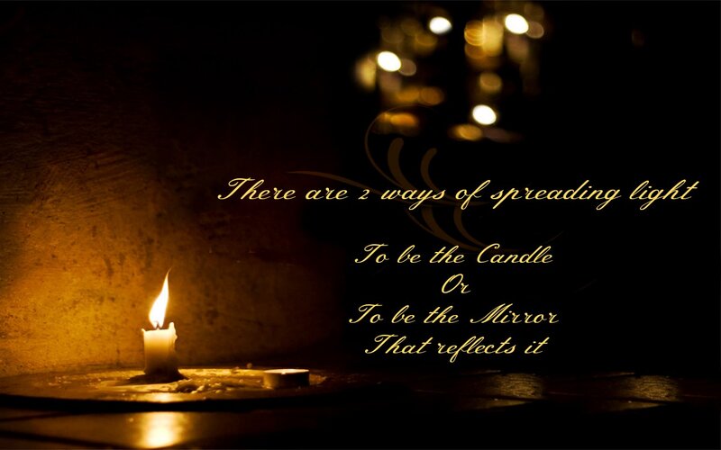 Lit Candle on Table — Black, Contemplative