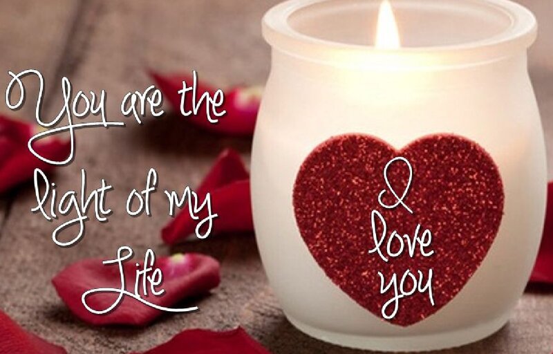 Lit Candle with Heart — White