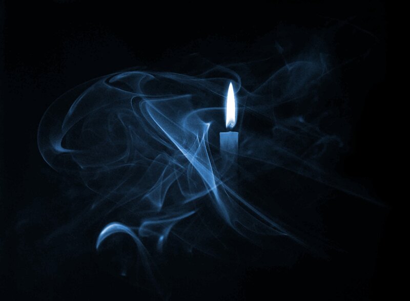 Lit Candle with Smoke