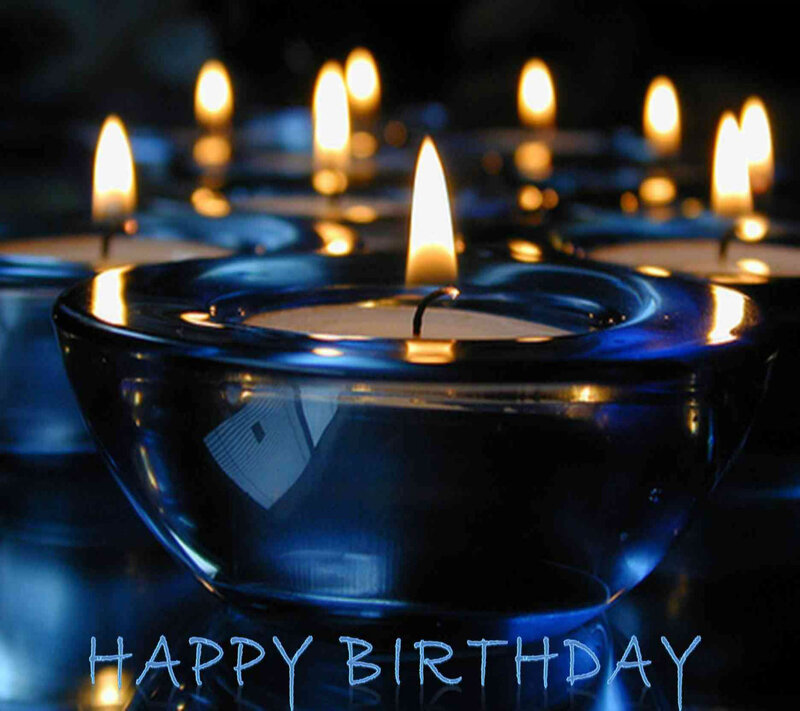 Lit Candles in Glass Holders — Blue, Calm, Night
