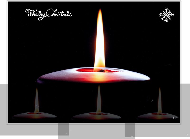 Lit Candles on Black