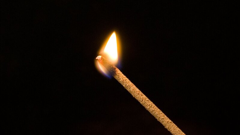 lit incense stick