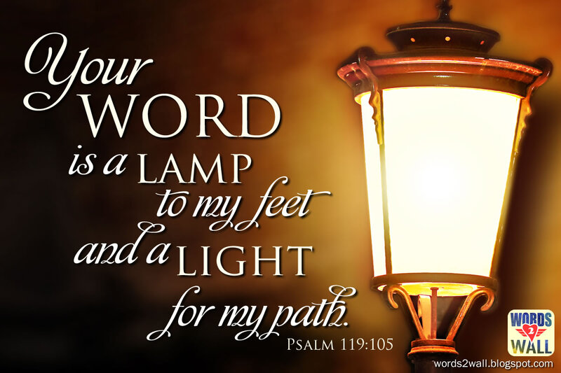 Lit Lamp with Text