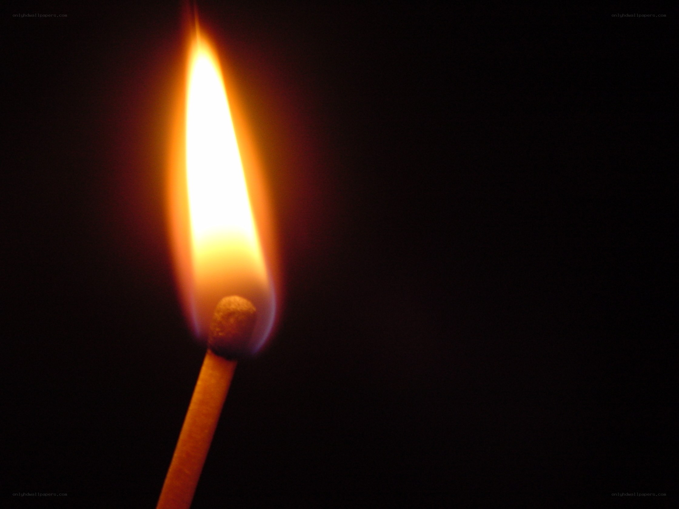 lit match flame