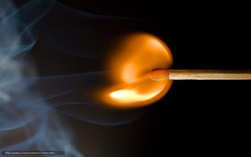 lit match with smoke