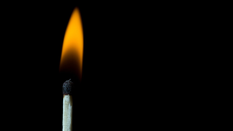 Lit Matchstick — Black