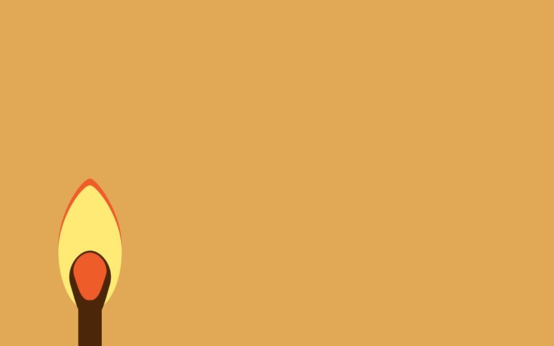 Lit Matchstick — Brown