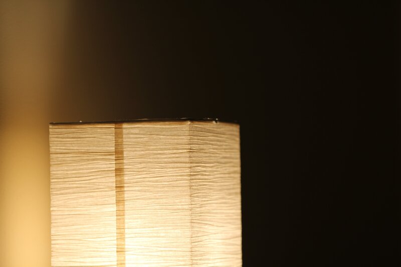 lit paper lantern in dark