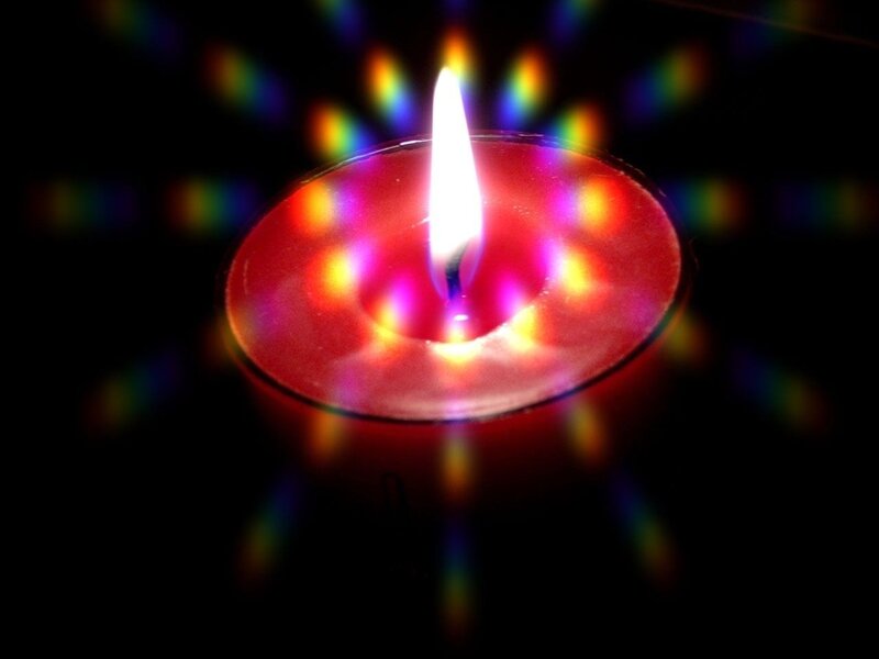 Lit Red Candle — Calm