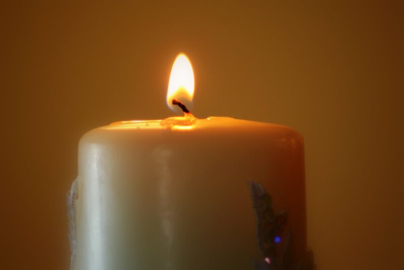 Lit White Candle — Calm
