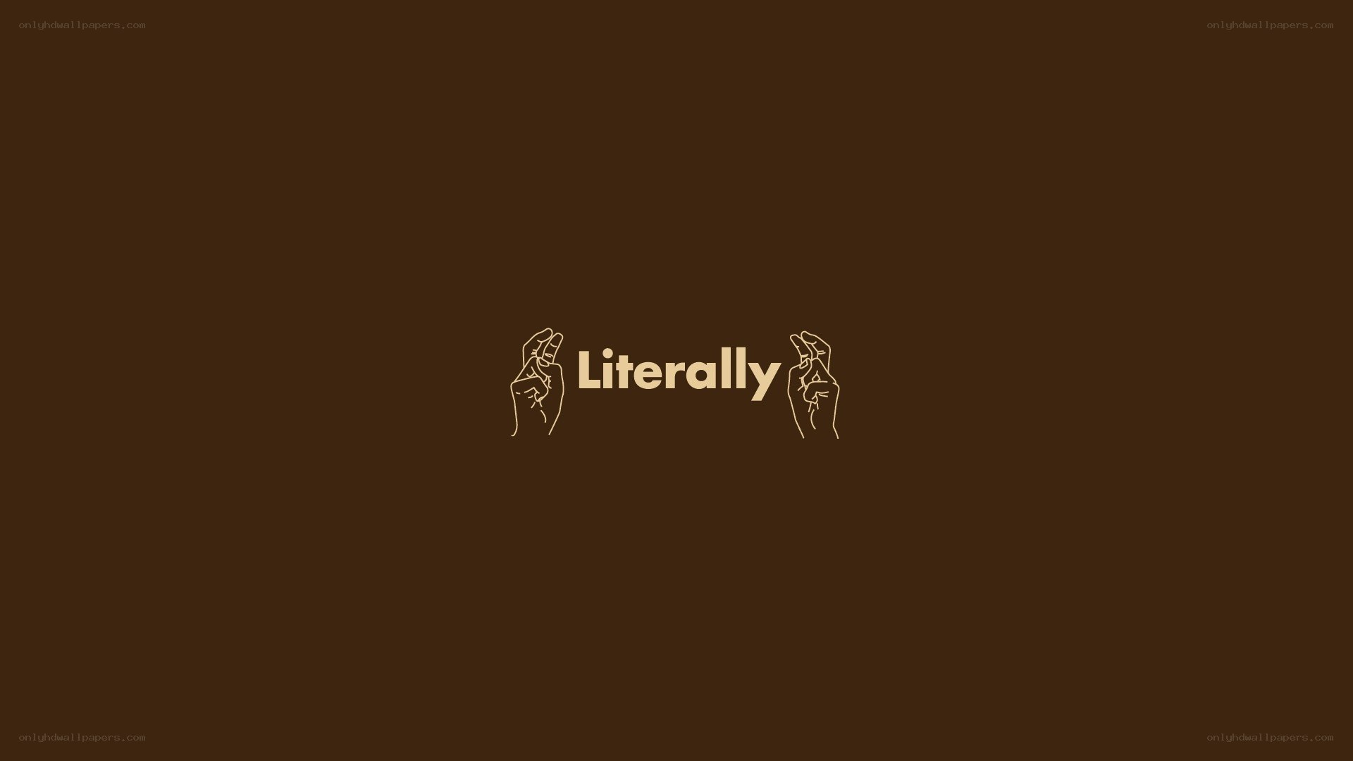 Literally logo with hands