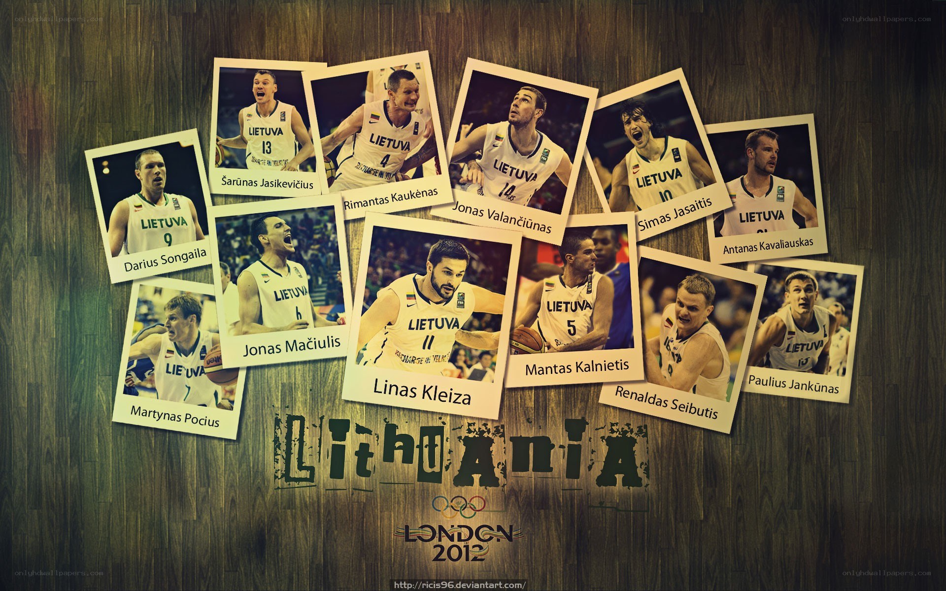 Lithuania basketball team collage