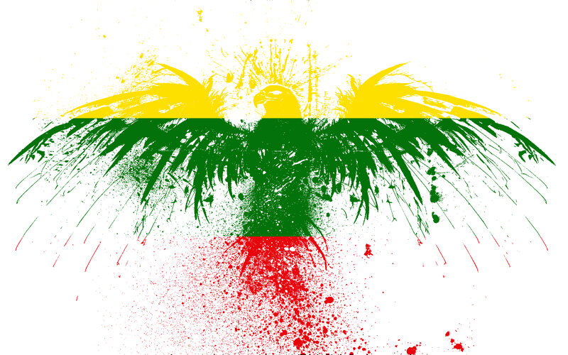 Lithuanian eagle flag art