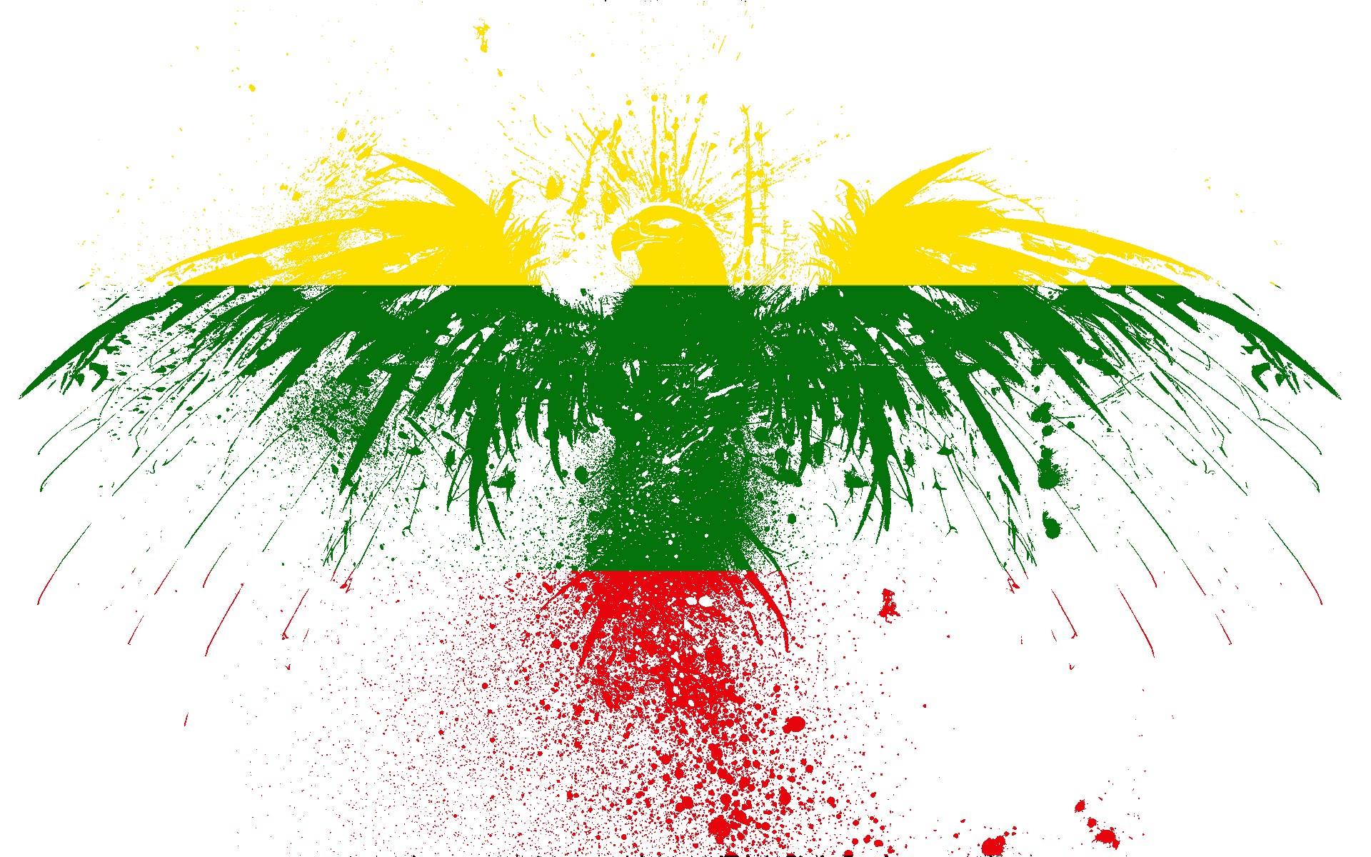 Lithuanian eagle flag art