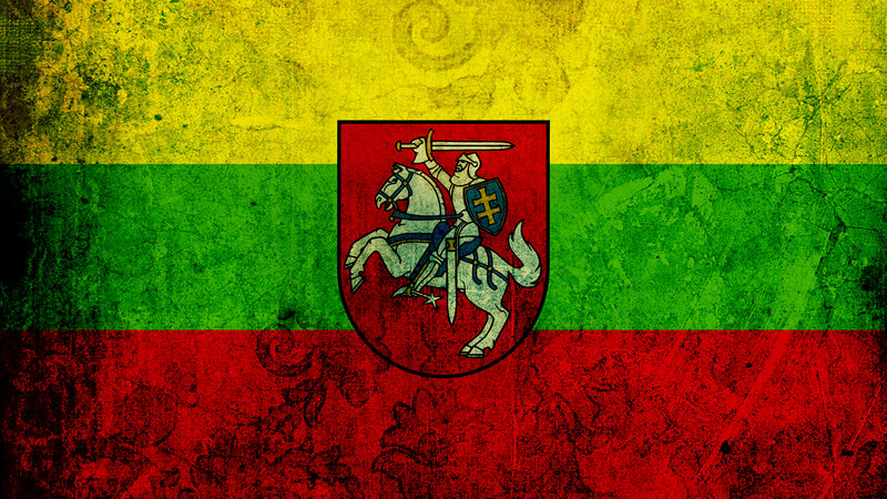 Lithuanian flag with coat of arms