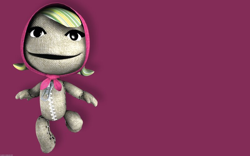 Little Big Planet character on purple