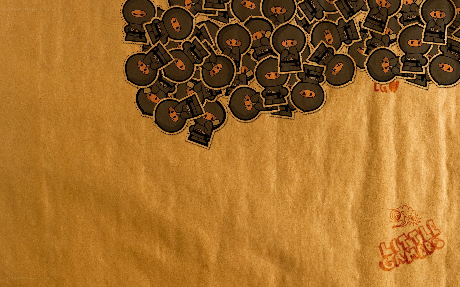 Little Gamers stickers on paper