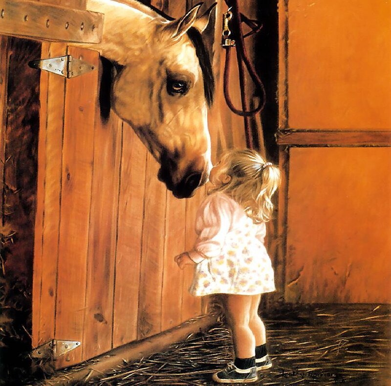 Little Girl and Horse