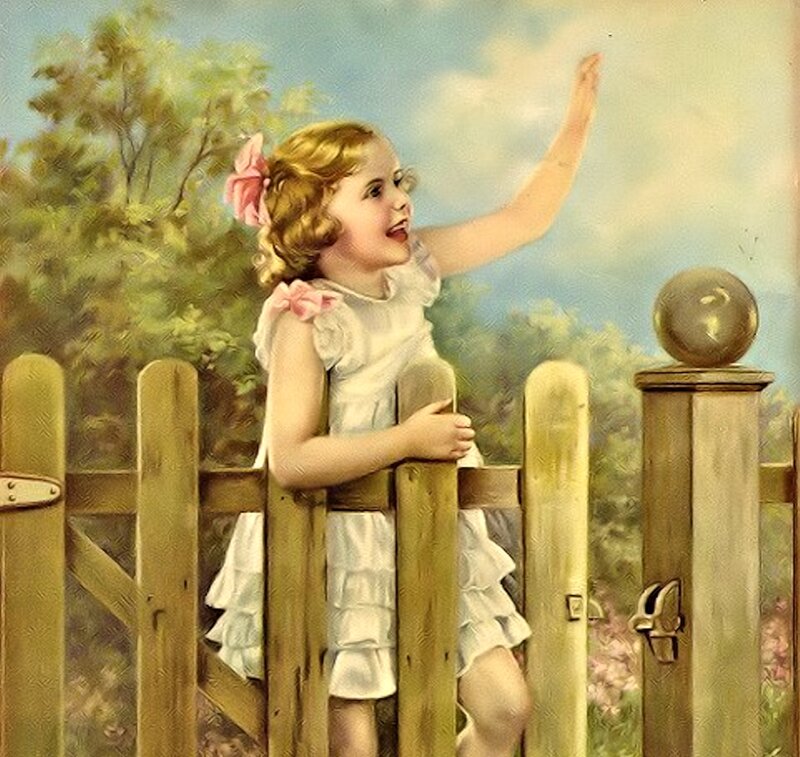 Little Girl at Gate