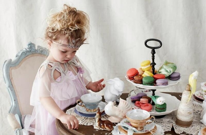 Little Girl at Tea Party