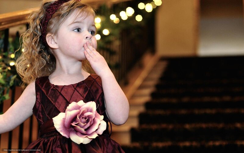 little girl in a dress