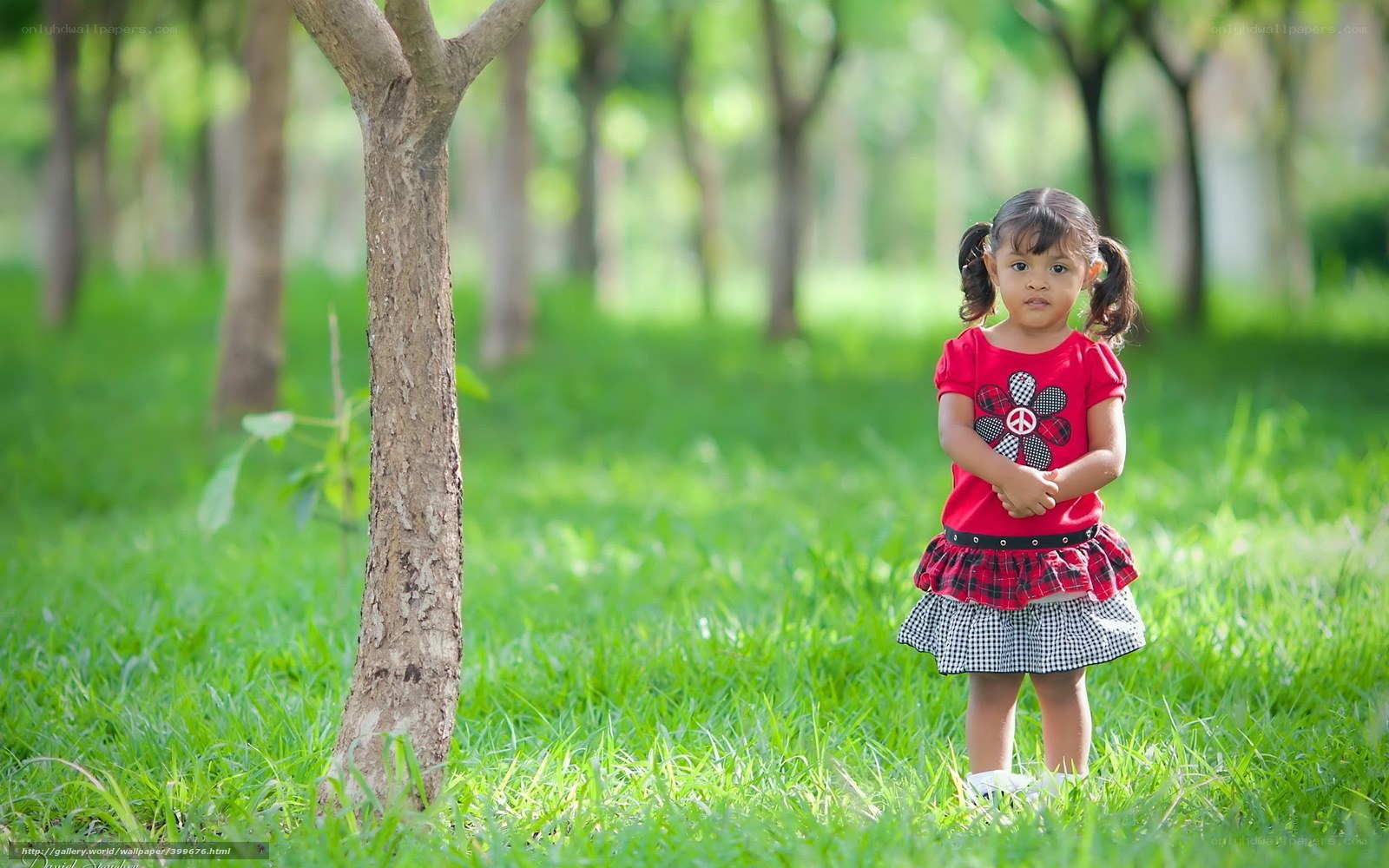 Little girl in a park