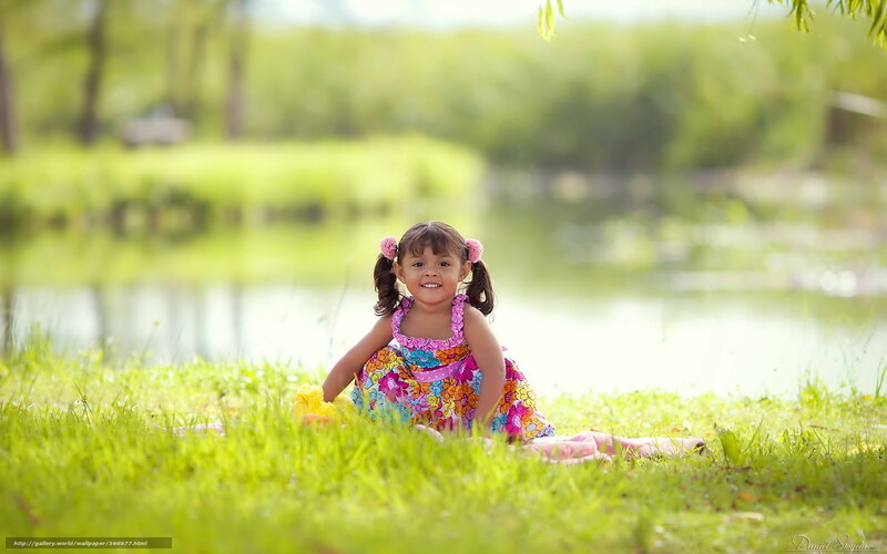 Little girl in a park