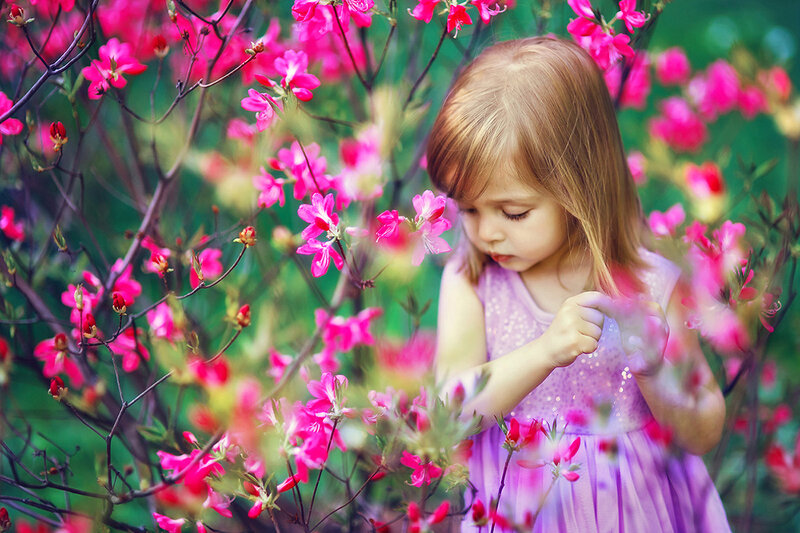 Little Girl in Flowers