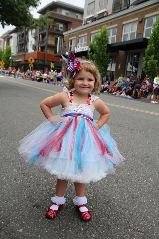 Little girl in patriotic dress