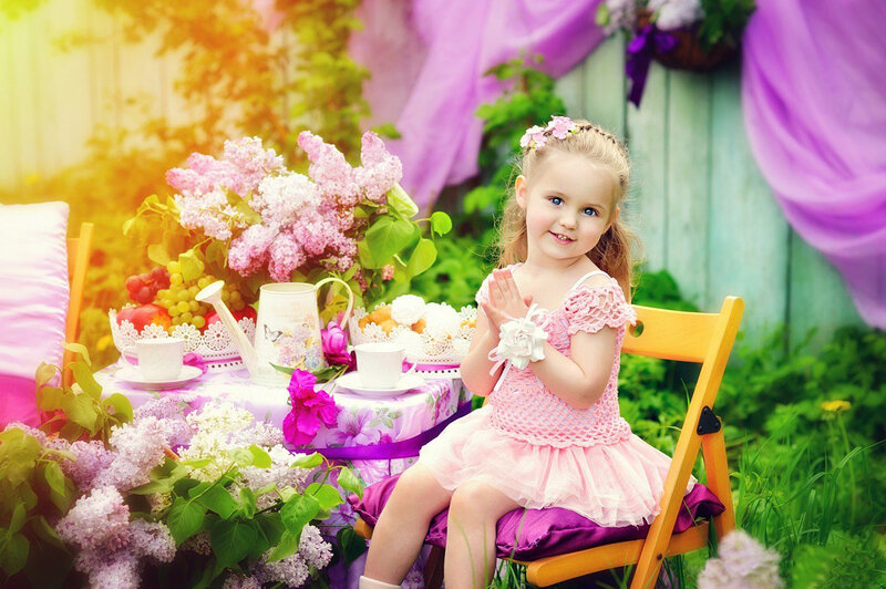 Little Girl in Pink Dress — Whimsical