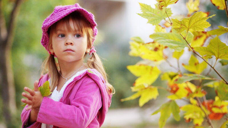 Little Girl in Pink Hat — Calm